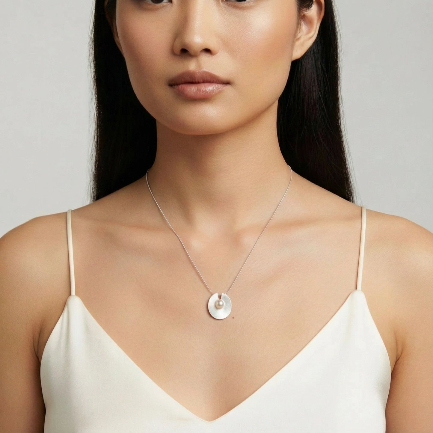 Luna Pearl Pendant by Angelus Noctra