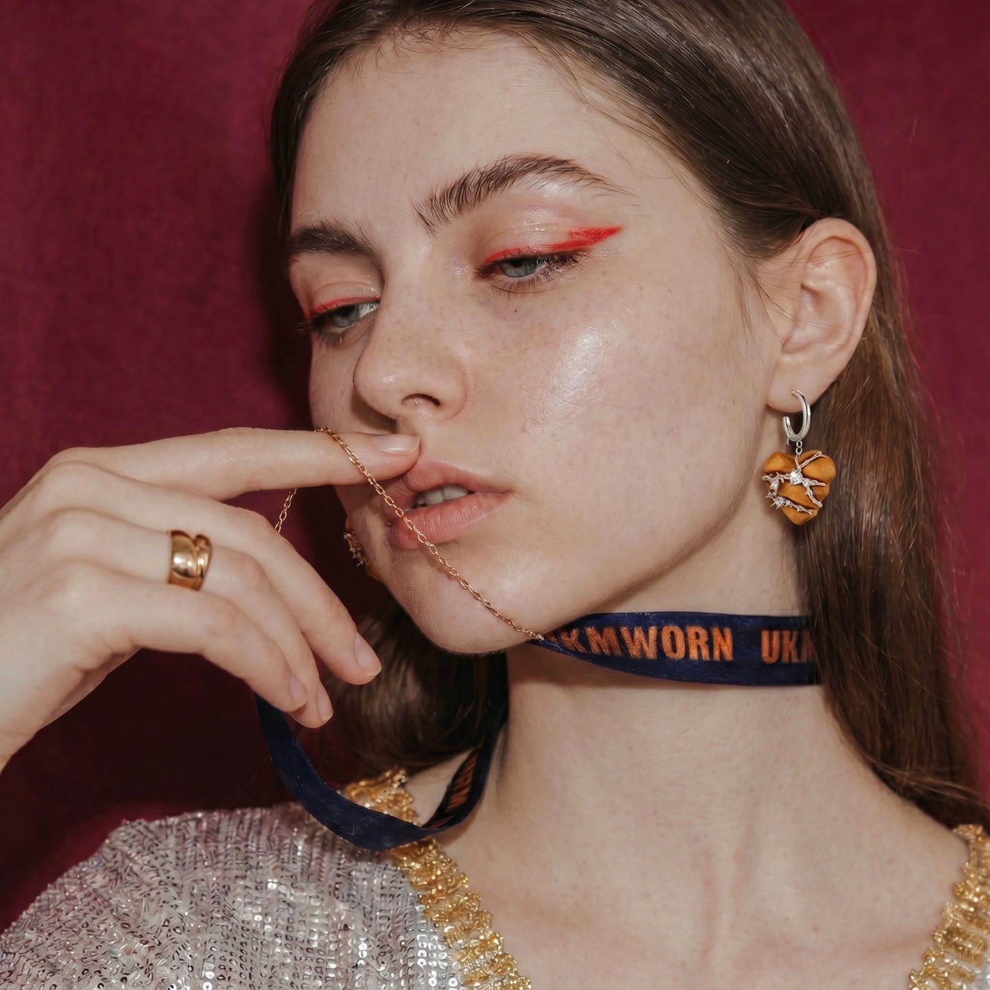 Lenore Thorned Heart Earrings by Angelus Noctra