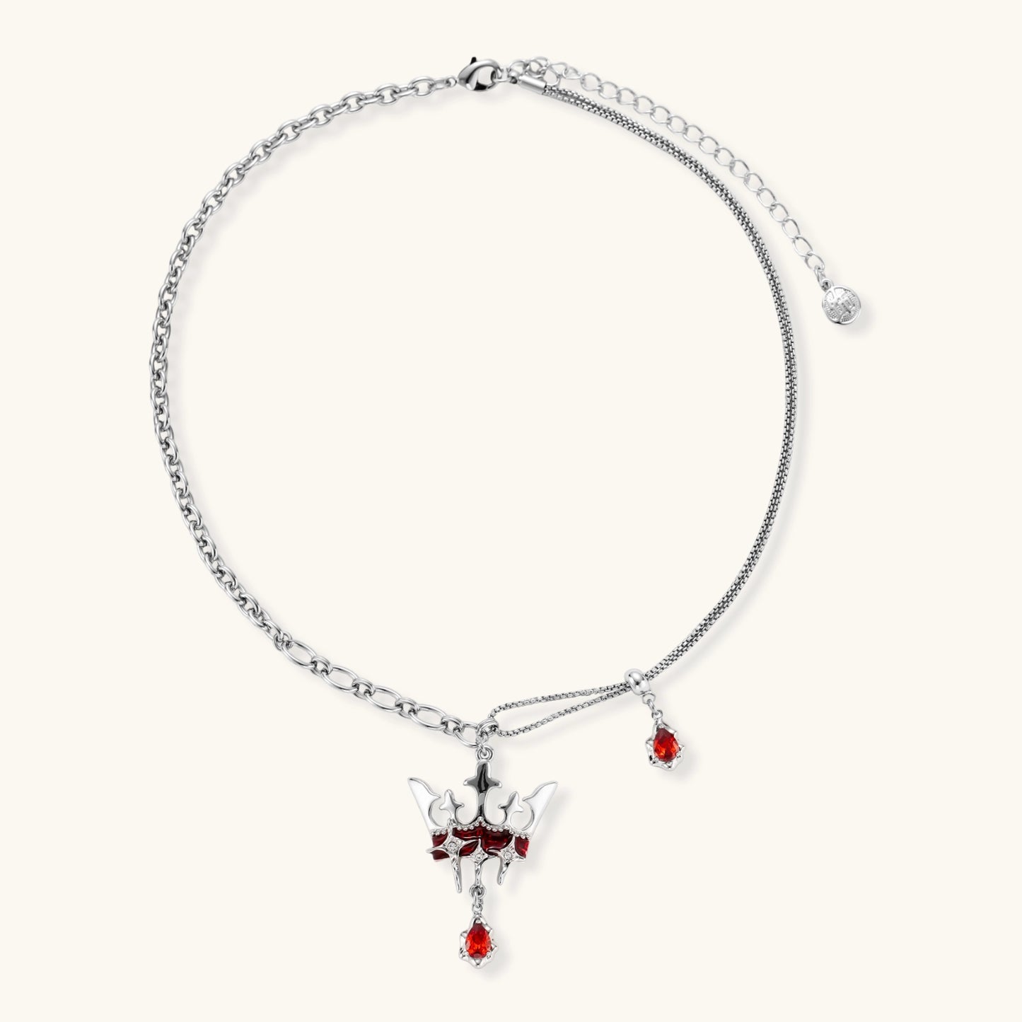 Jeanne Blood Crown Necklace by Angelus Noctra
