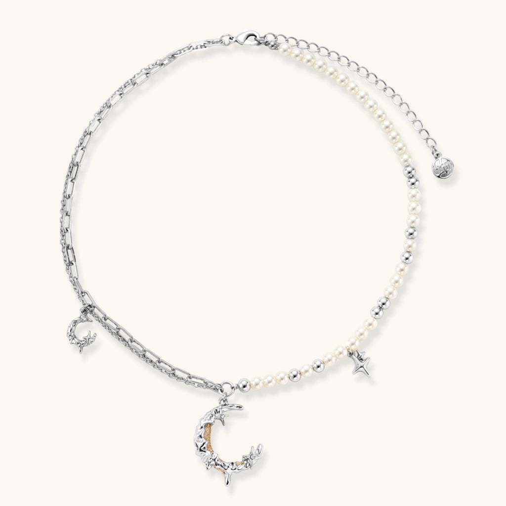 Ligeia Celestial Moon Necklace by Angelus Noctra