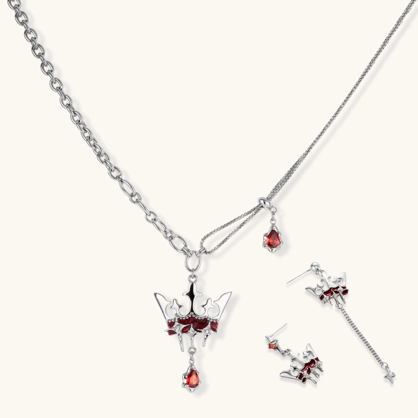 Lady Macbeth Royal Crimson Crown Set by Angelus Noctra