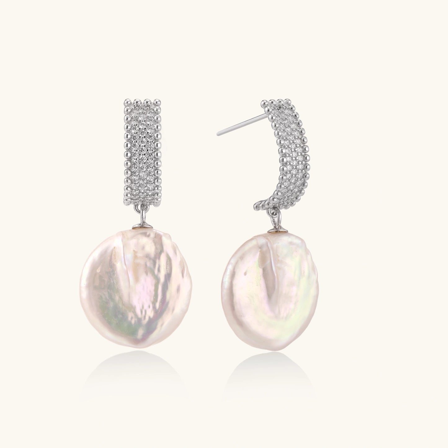 Annabel Lee Baroque Pearl Drop Earrings by Angelus Noctra