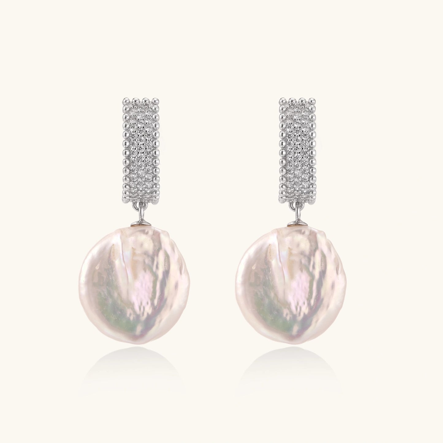 Annabel Lee Baroque Pearl Drop Earrings by Angelus Noctra