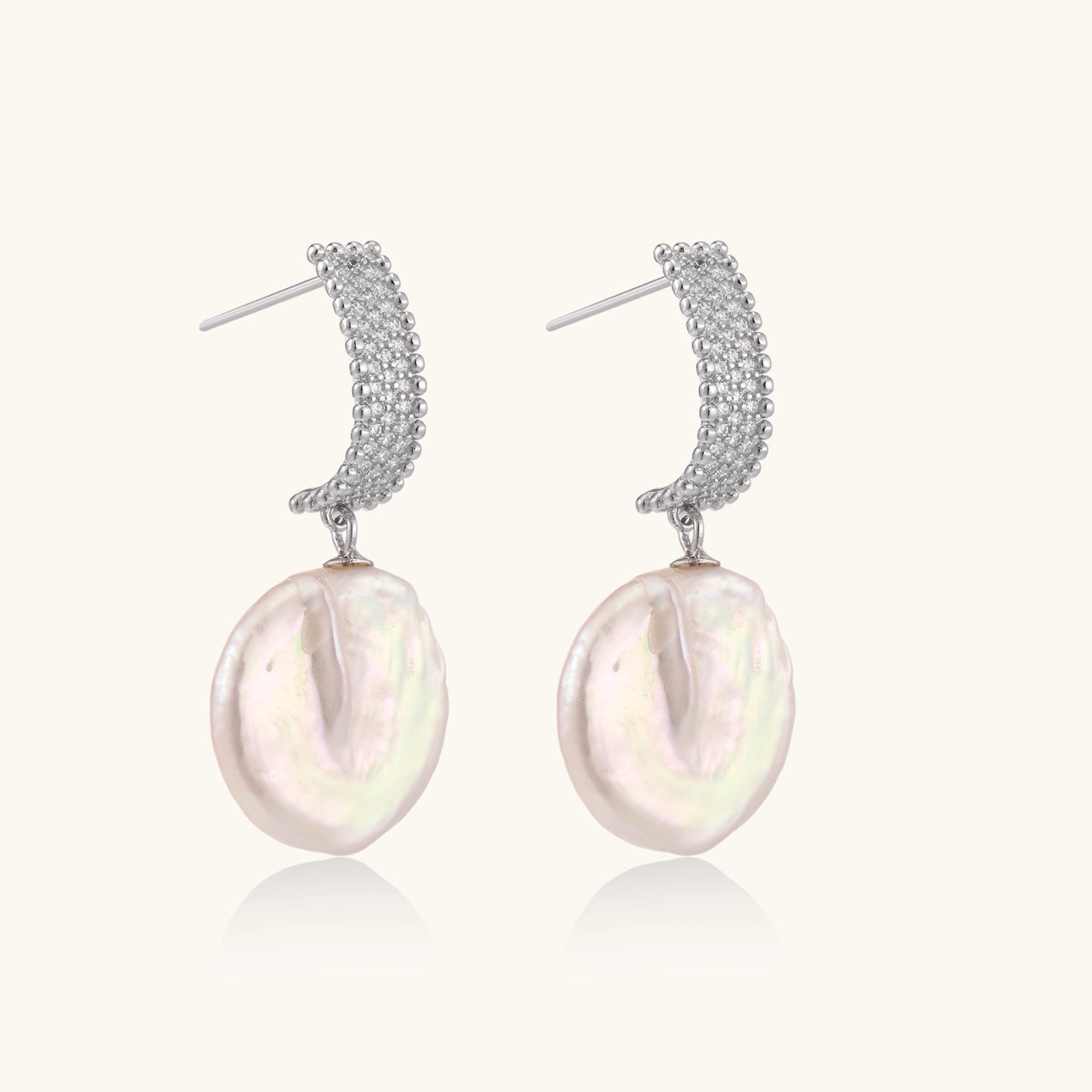 Annabel Lee Baroque Pearl Drop Earrings by Angelus Noctra