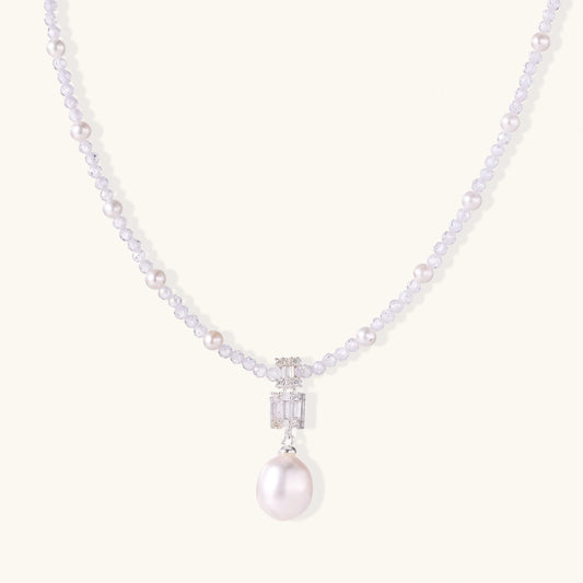 Lavender Dreams Pearl Necklace by Angelus Noctra