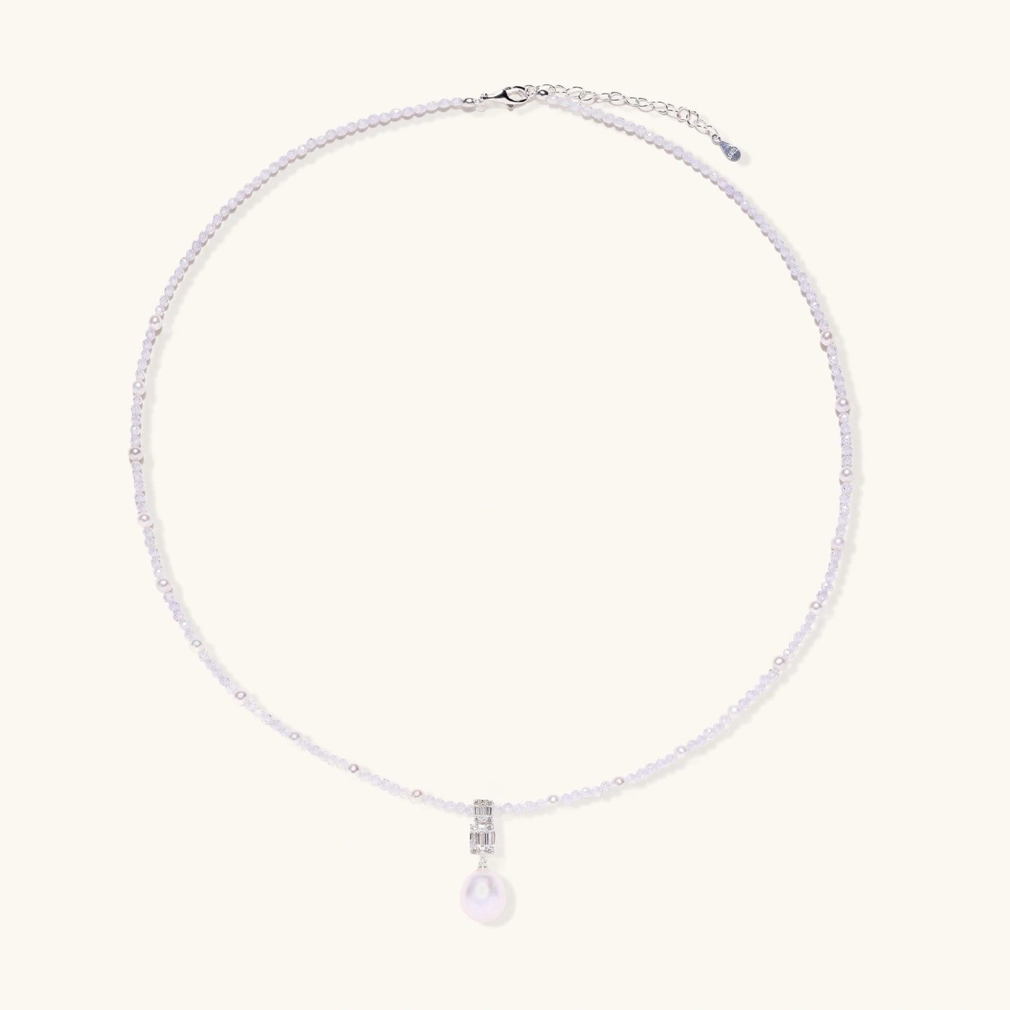 Lavender Dreams Pearl Necklace by Angelus Noctra