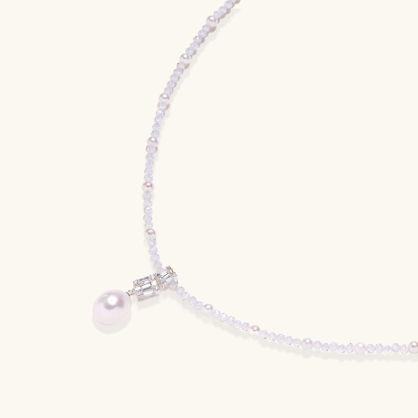 Lavender Dreams Pearl Necklace by Angelus Noctra