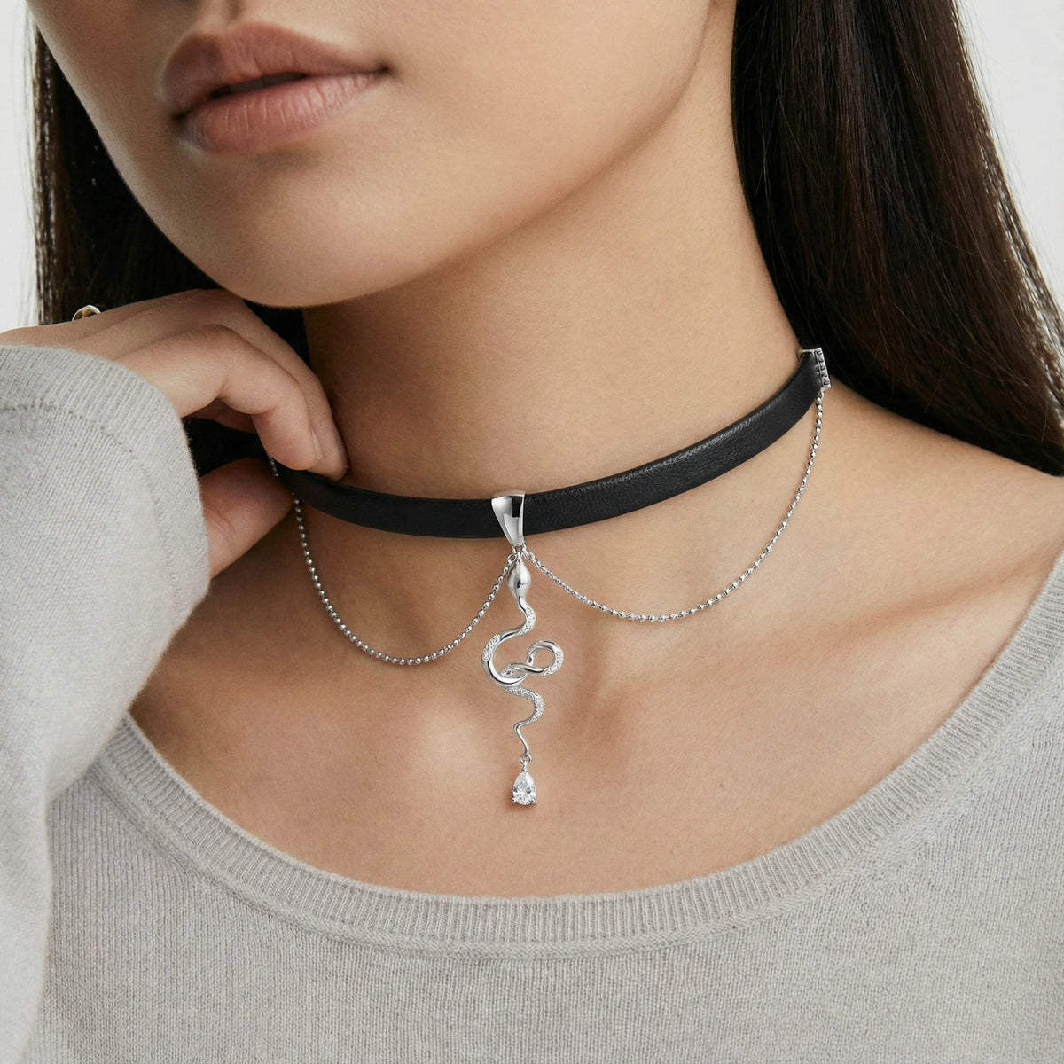 Serpent Power Choker by Angelus Noctra