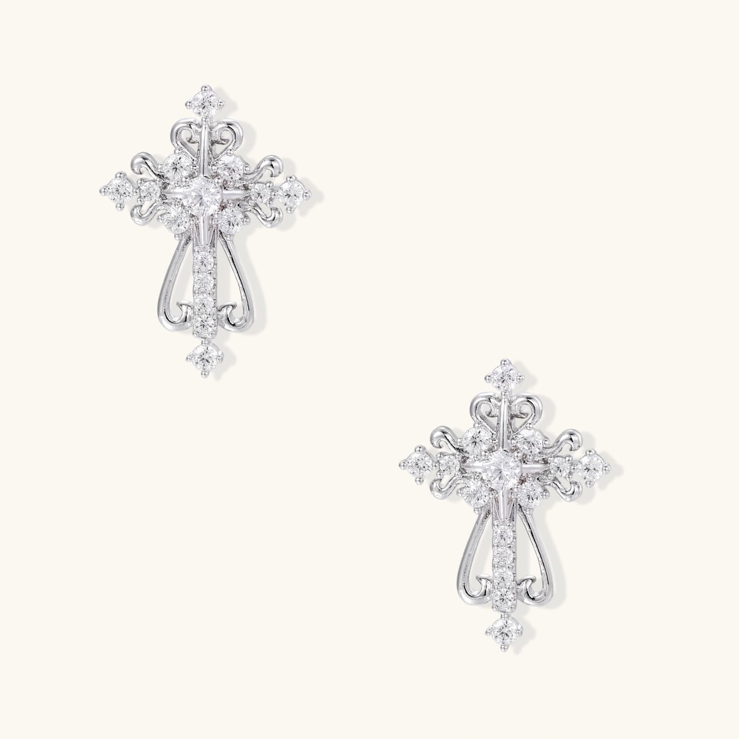 Divine Grace Cross Earrings by Angelus Noctra
