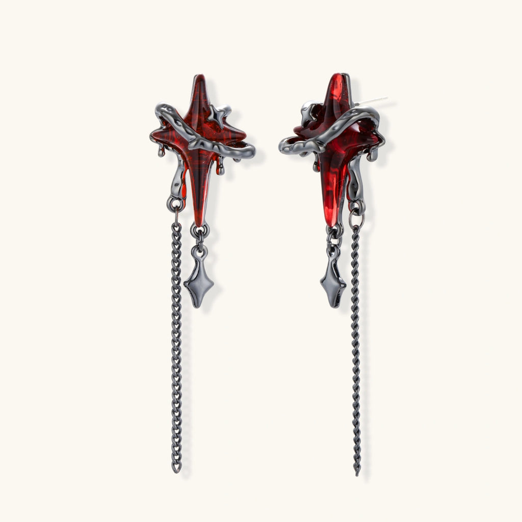 Nevermore Blood Moon Dagger Earrings by Angelus Noctra