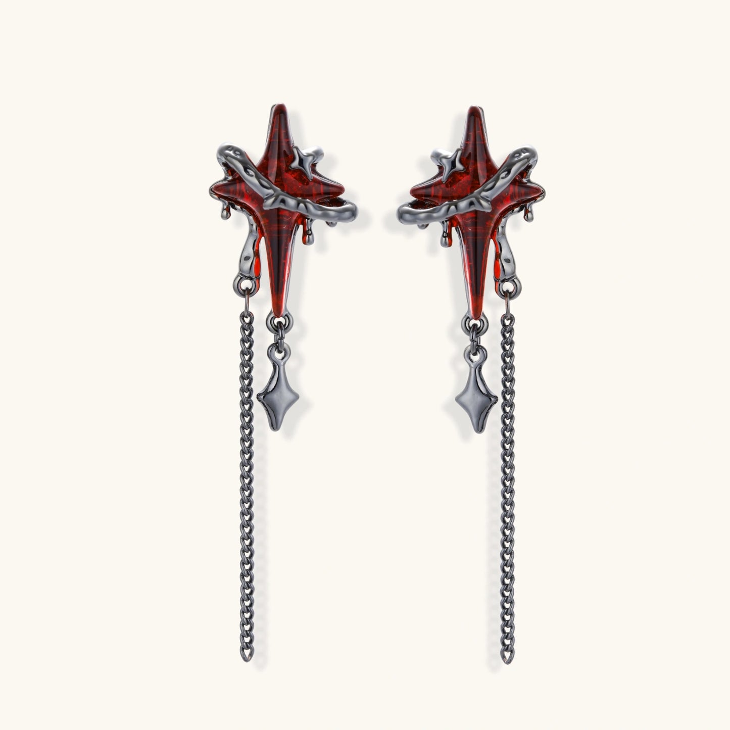 Blood Moon Dagger Earrings by Angelus Noctra