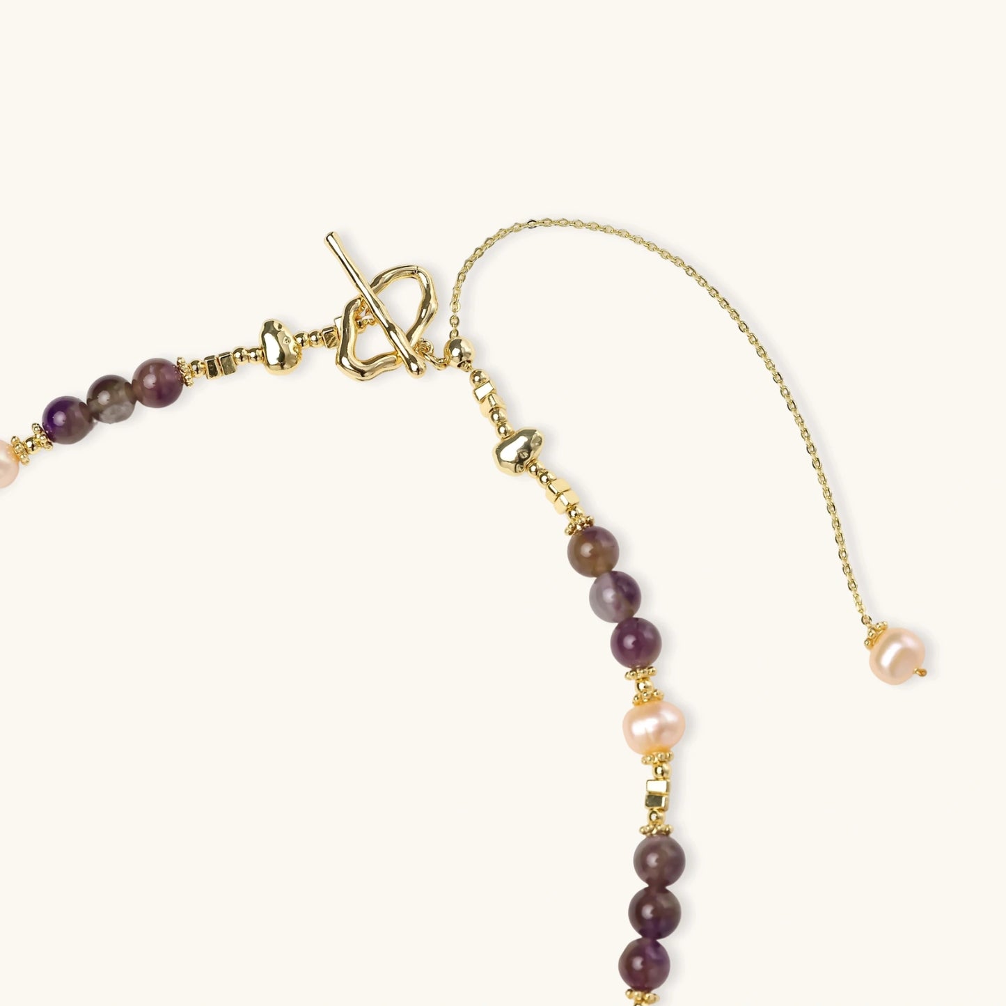 Annabel Lee Amethyst Pearl Necklace by Angelus Noctra