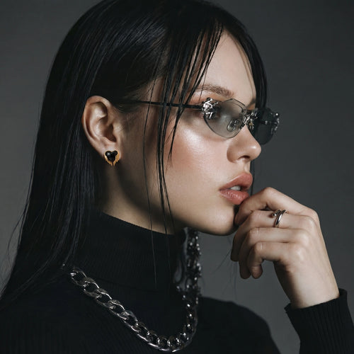 AngelHeart Noir Studs by Angelus Noctra