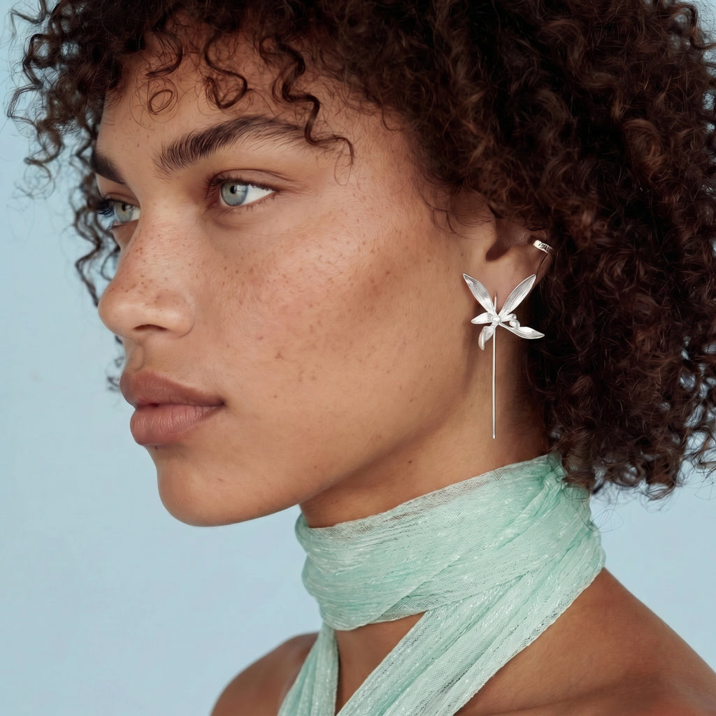 Morella StarFlower Earrings by Angelus Noctra
