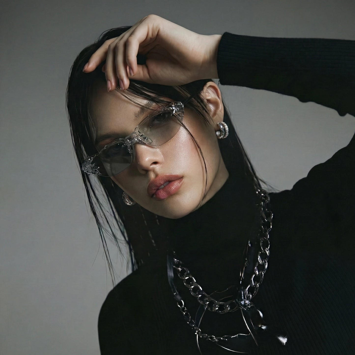 Lady Macbeth Twisted X Hoops by Angelus Noctra