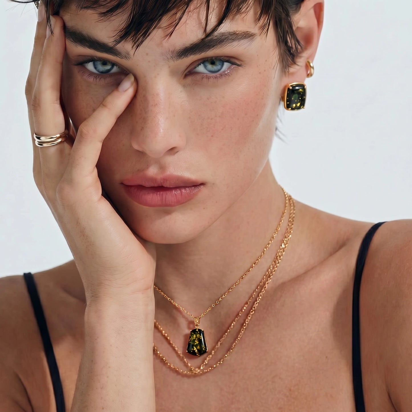 Lenore Forest Gold Amber Set by Angelus Noctra