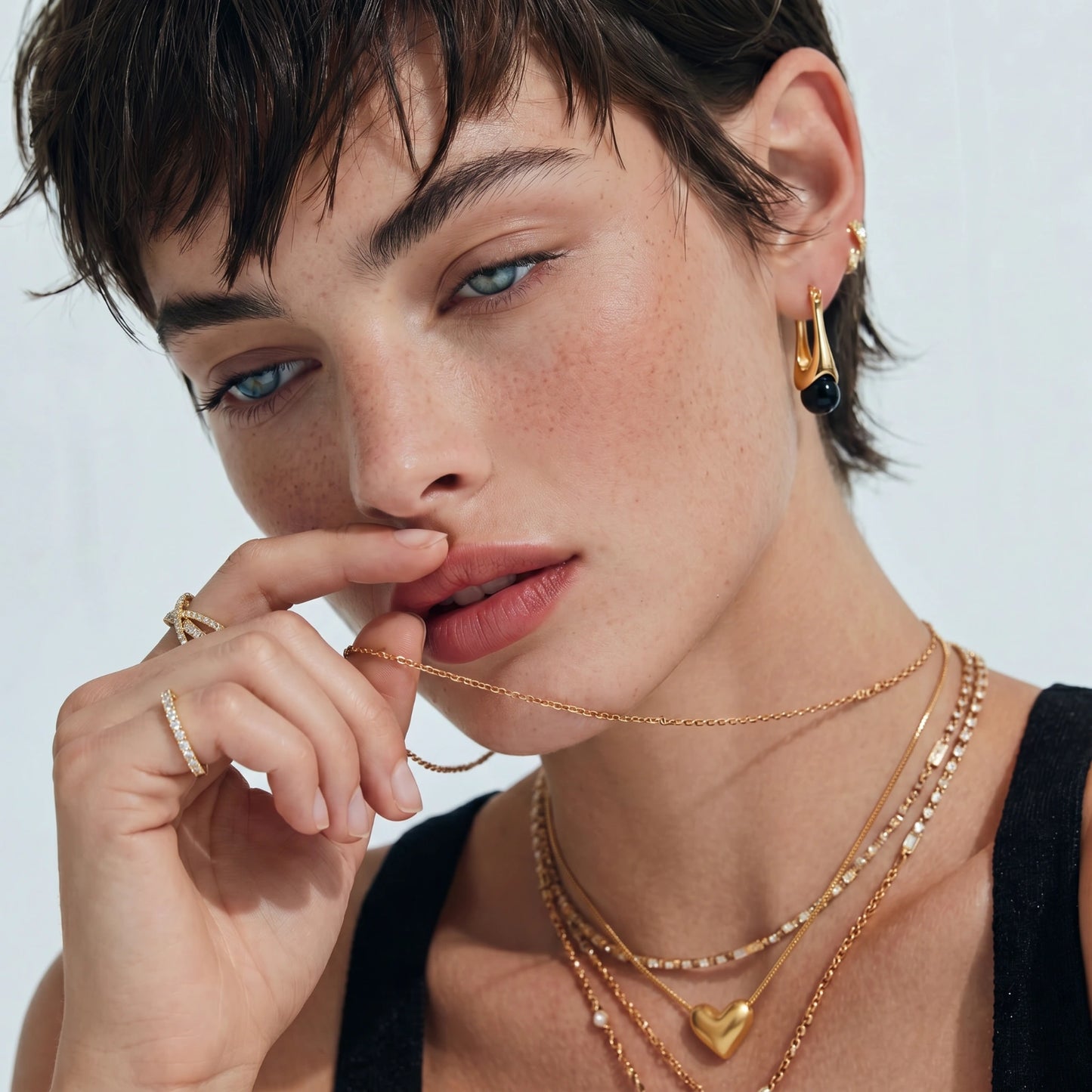 Golden Heart Necklace by Angelus Noctra
